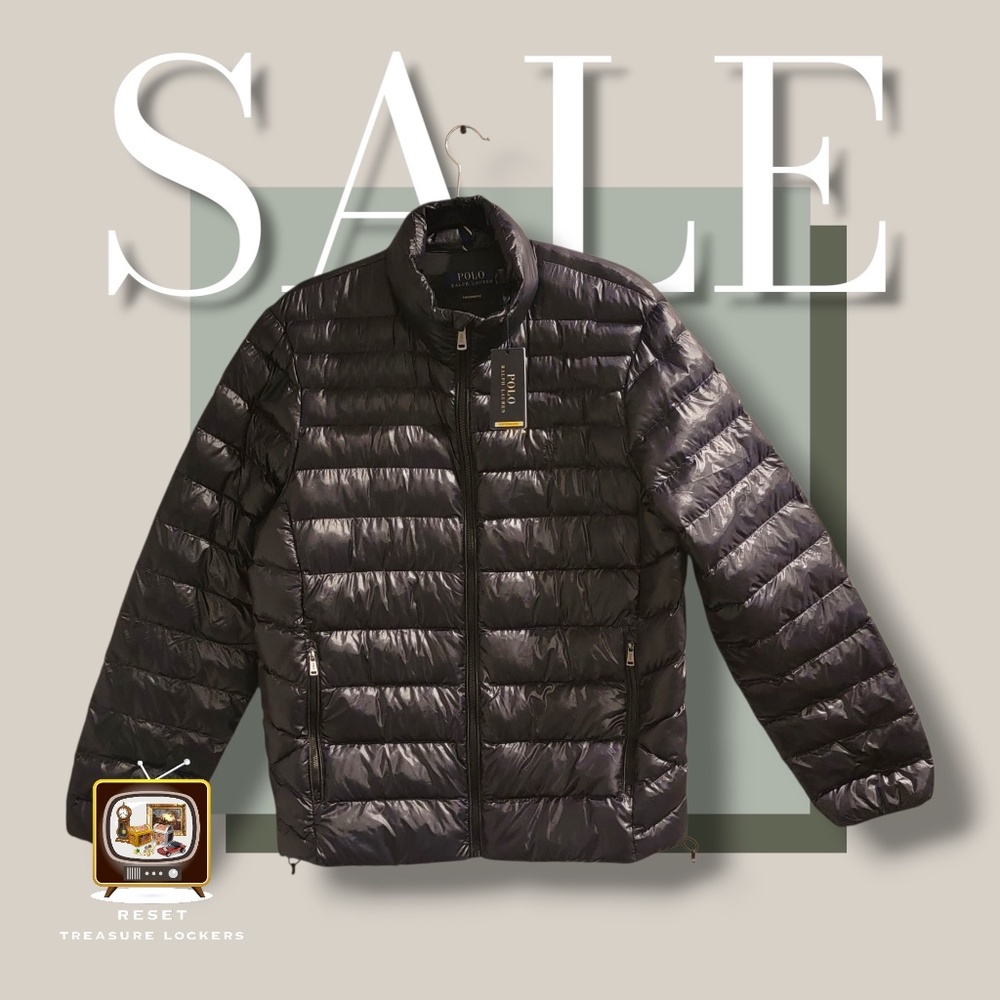 Polo Ralph Lauren Men's The Colden Gloss Black Down Puffer Jacket - Size M